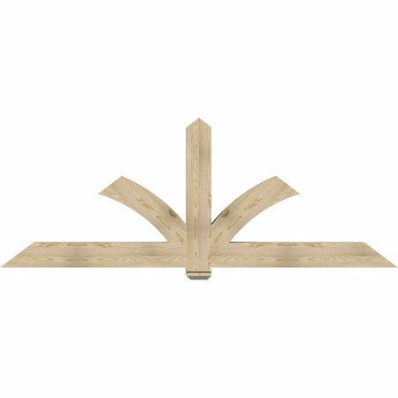 Ekena Millwork Redmond Rough Sawn Timber Gable Bracket, Douglas Fir, 96"W x 36"H x 6"D x 6"F, 9/12 Pitch GBW096X36X0606RED00RDF